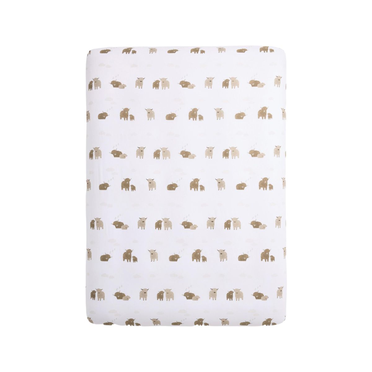 Parure drap-housse hamish vache des highland hamish blanc, NEXT