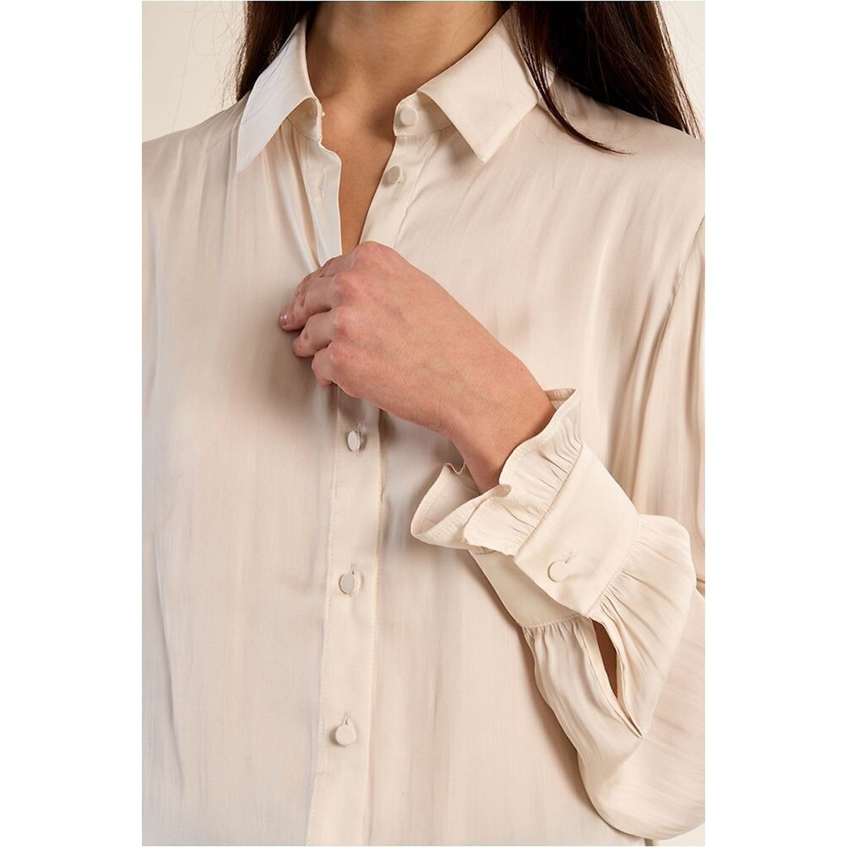 Chemisier en satin blanc, MOLLY BRACKEN