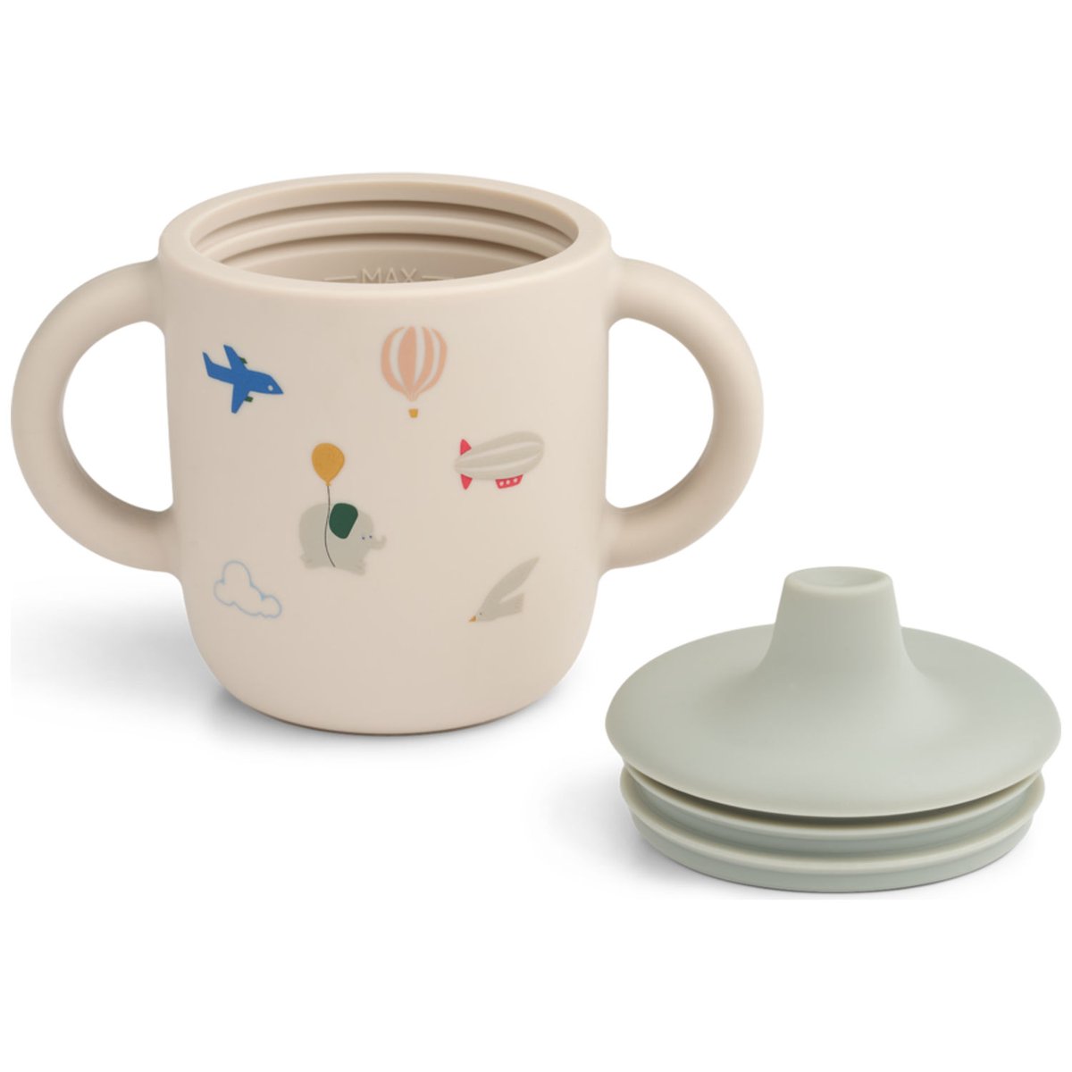 Tasse à bec Neil ecru, vert d'eau, bleu, LIEWOOD
