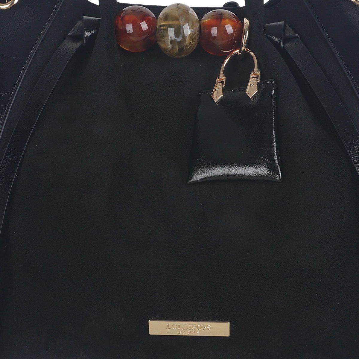 Sac shopper M Tarick noir,doré, LOLLIPOPS