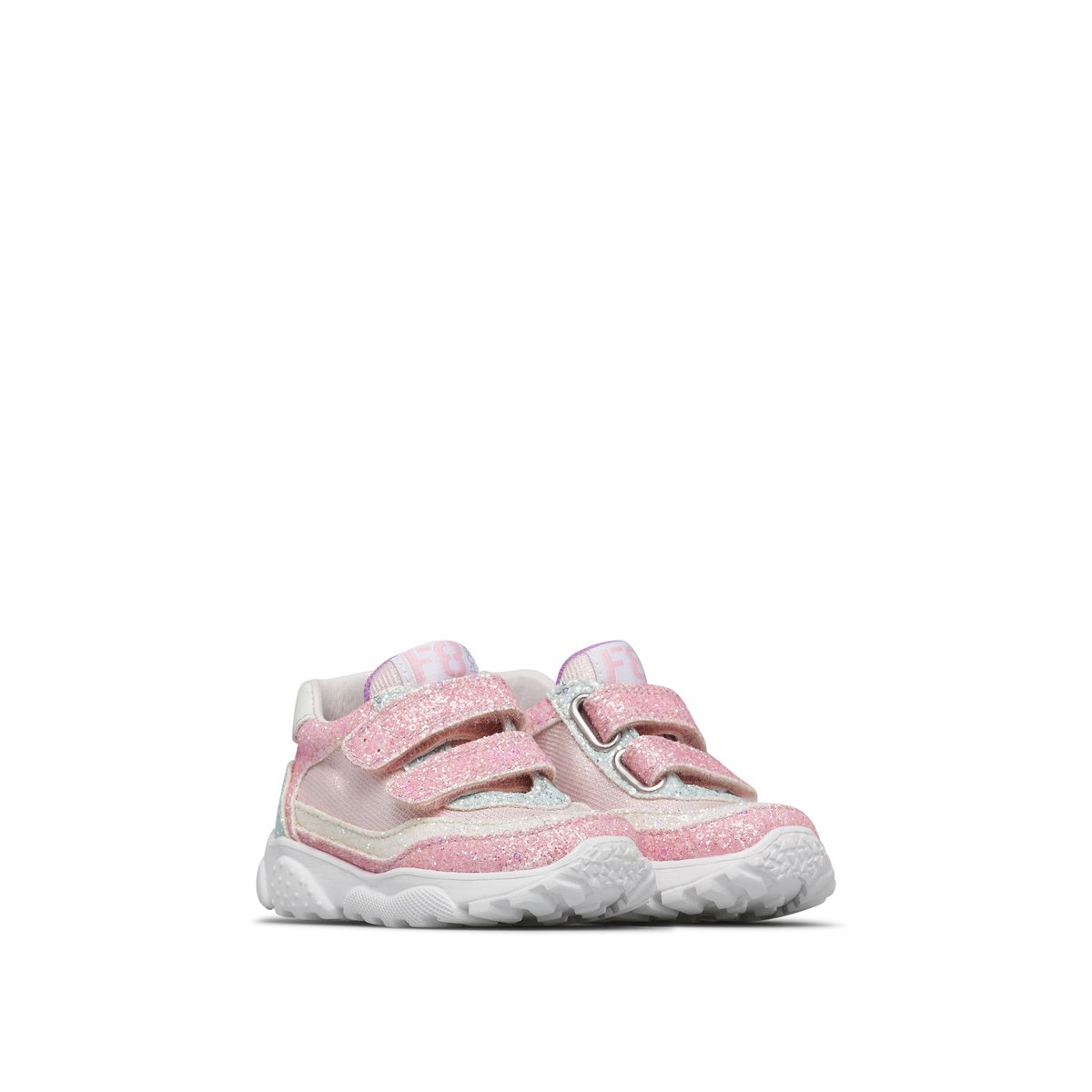 Sneakers en cuir et tissu technique AMANTEA 2 VL. rose-bleu ciel-, FALCOTTO