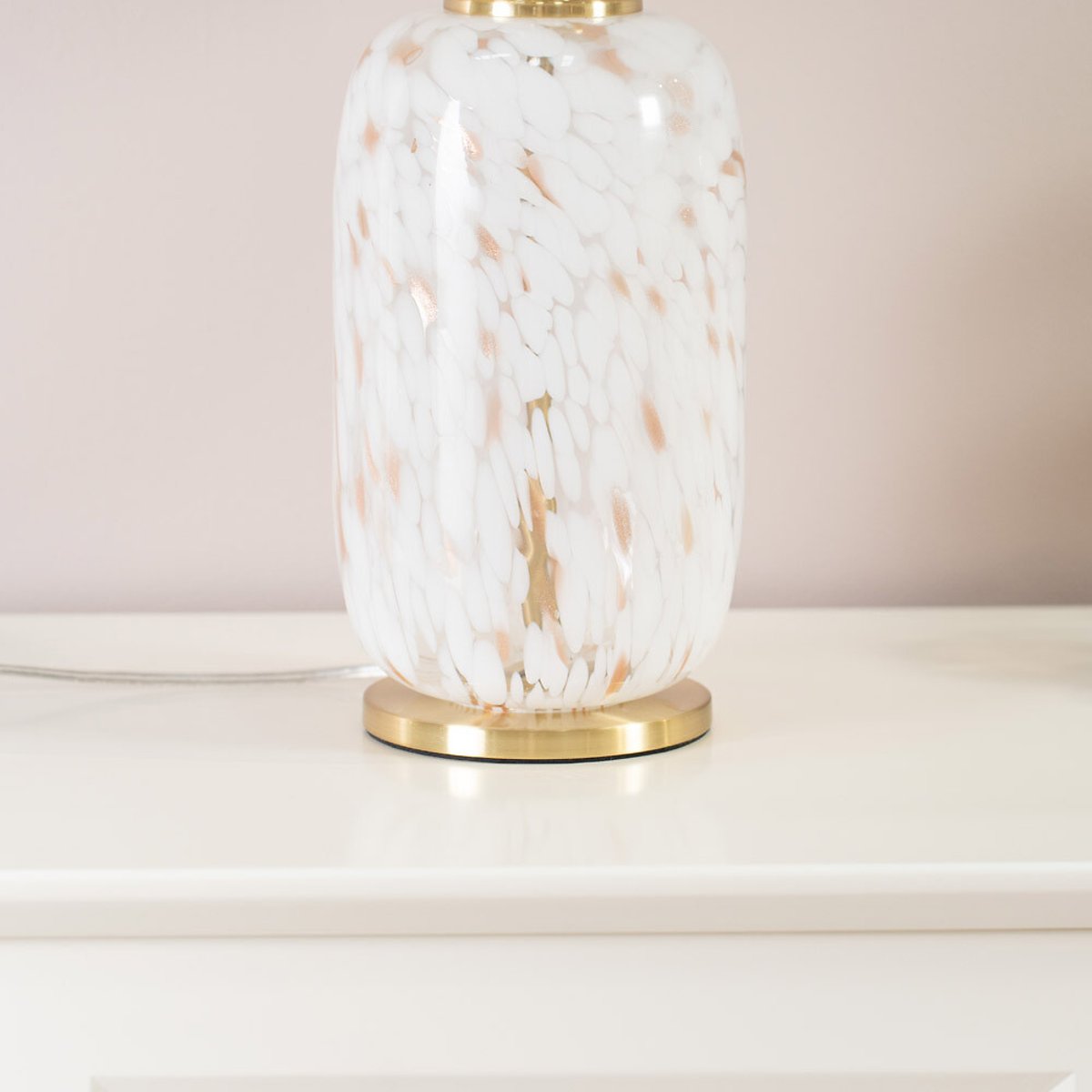 Indie Confetti Glass Table Lamp white, SO'HOME