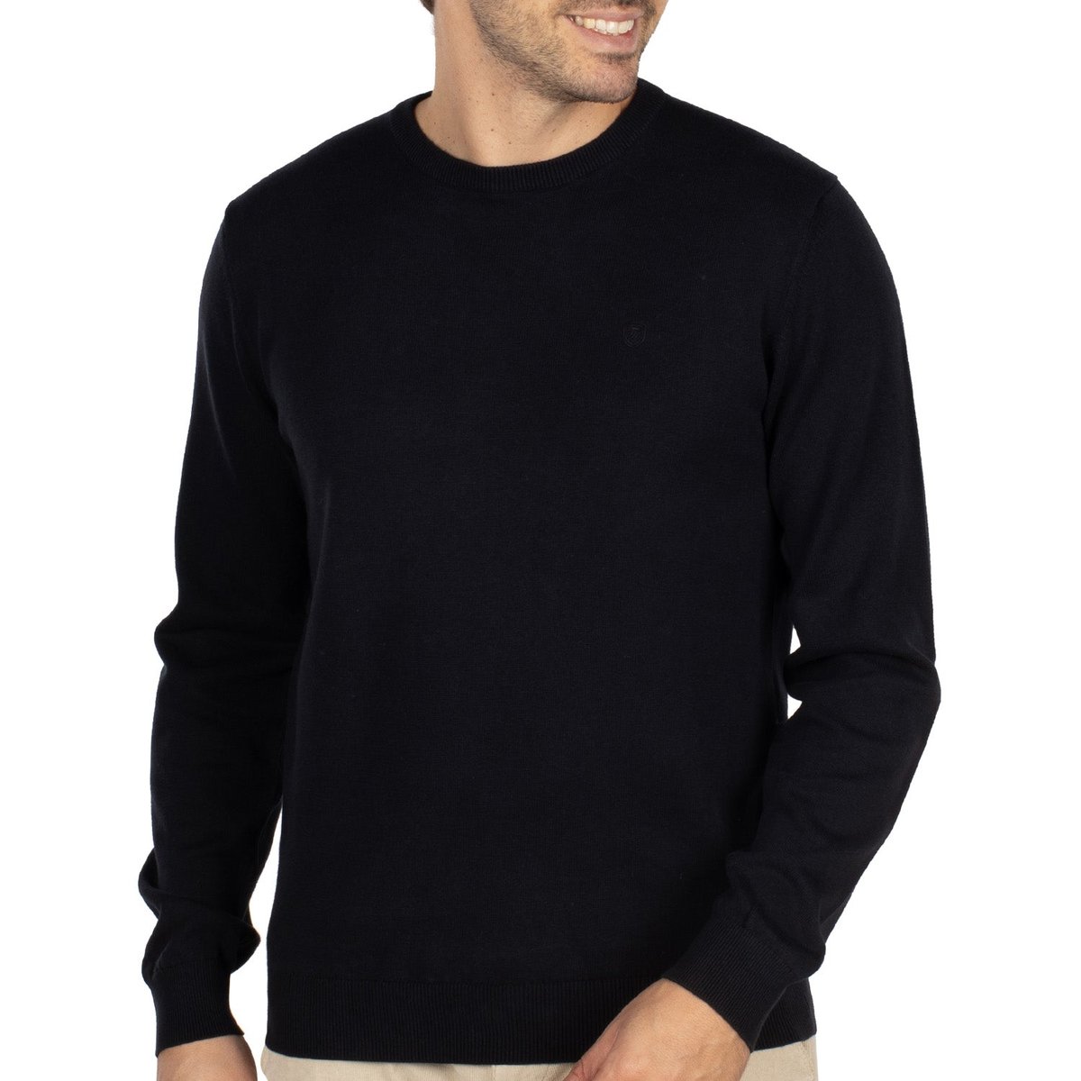 Pull col rond essentiel noir, SHILTON
