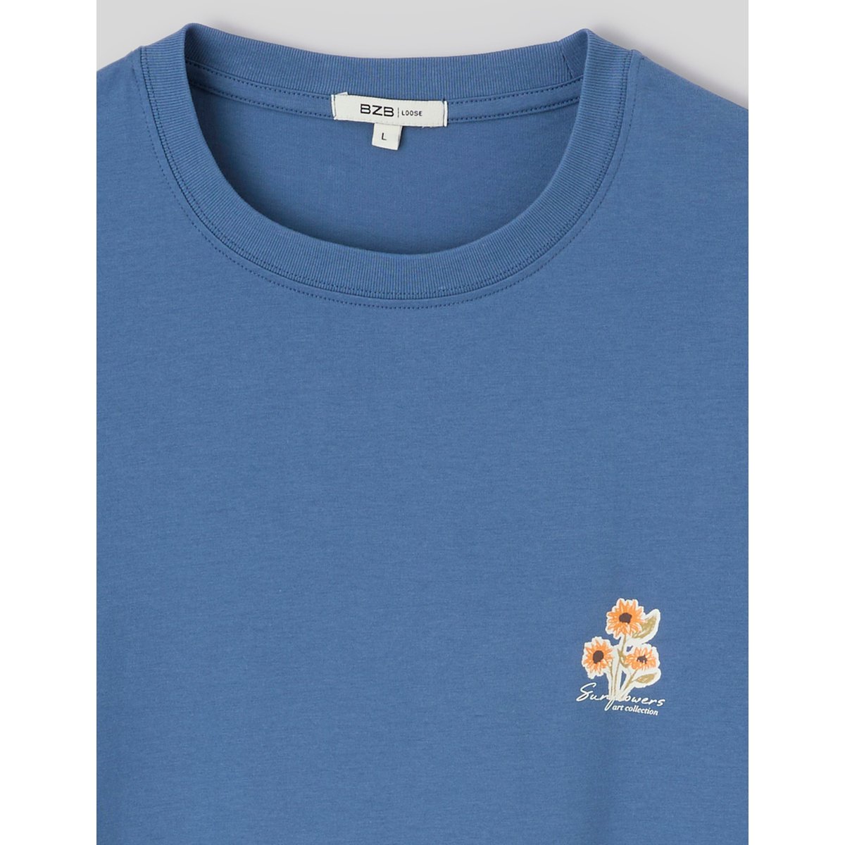 T-shirt imprimé bleu, BZB
