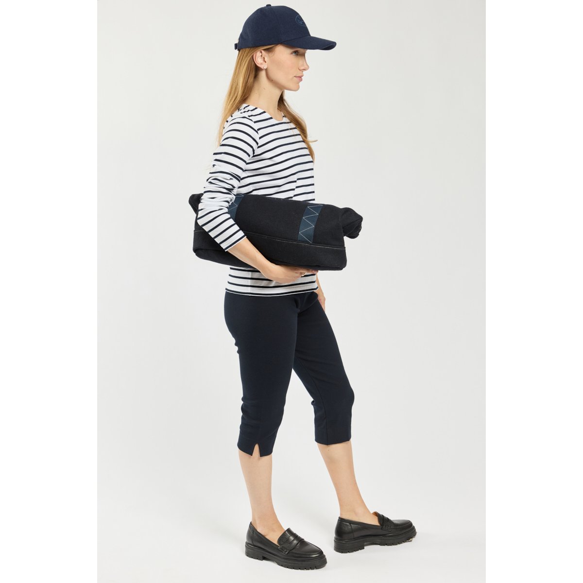 Corsaire en coton et élasthanne rich navy, ARMOR-LUX