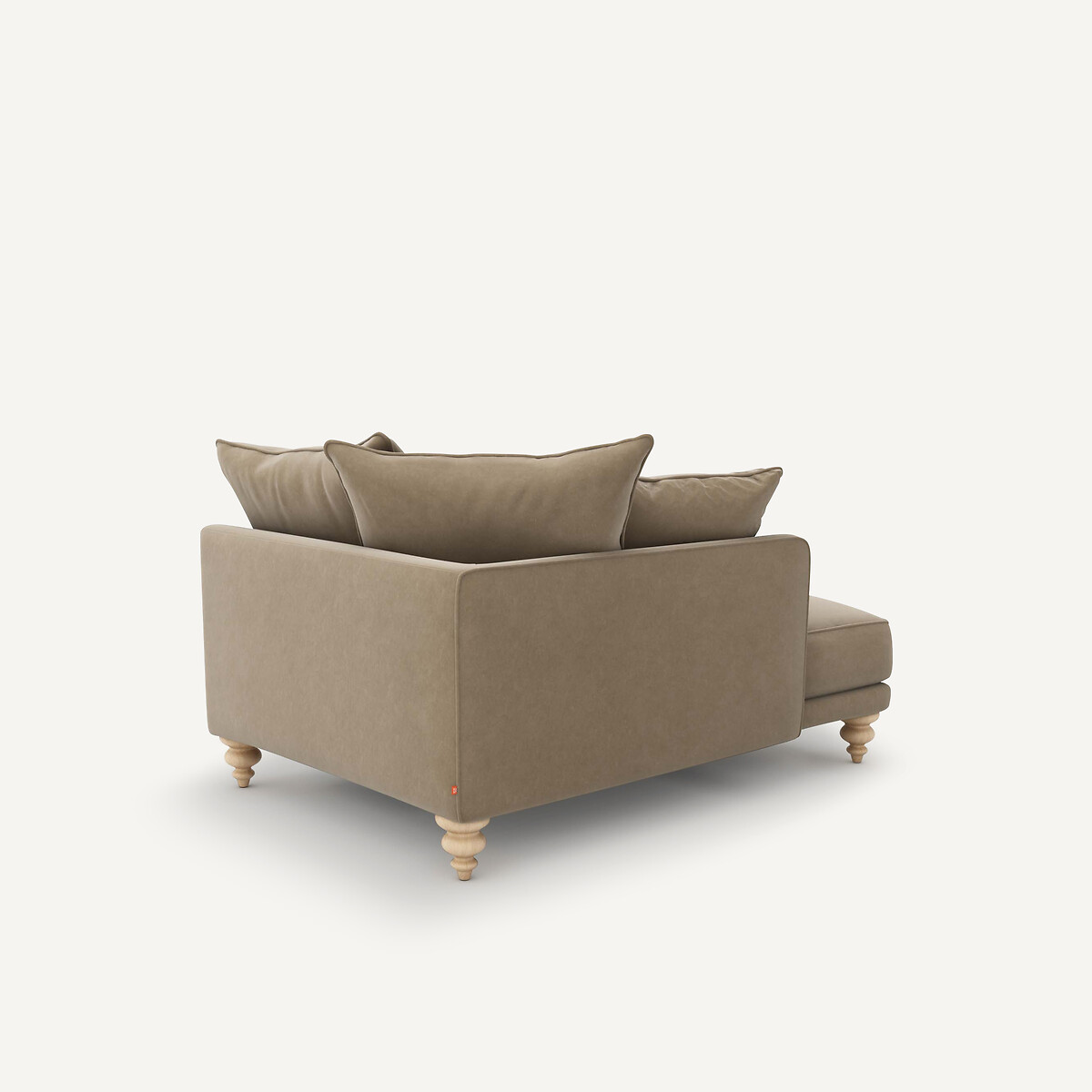 Chaise longue, em veludo, Lazare bege escuro, AM.PM