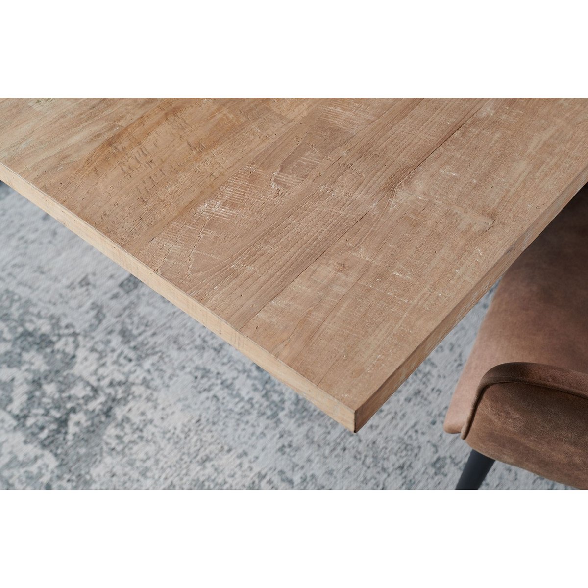 Table à manger rectangulaire en bois et métal L200 - LINAS bois clair, HELLIN, DEPUIS 1862