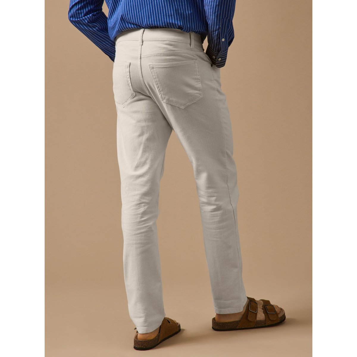 Jean regular  coton biologique denim blanc, CYRILLUS