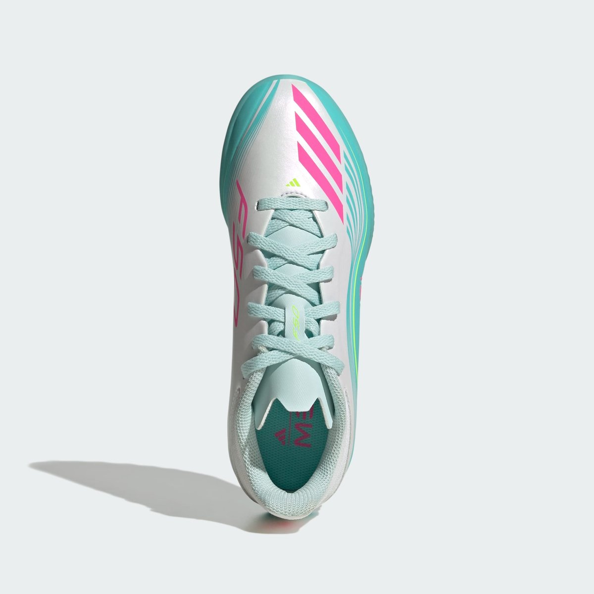 Chaussure De Football Enfants F50 Messi League Turf Chaussure De Football Enfants F50 Messi League Turf cloud white / lucid pink / flash aqua, adidas Performance