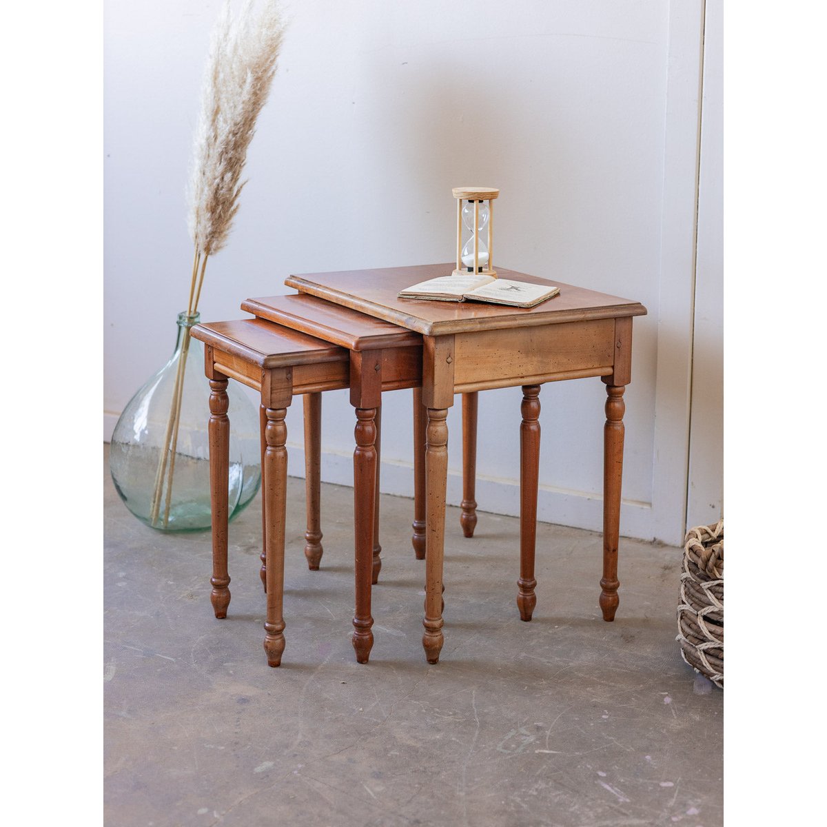 3 tables gigognes Barbara N°202 - Bon état orange, DEBONGOUT