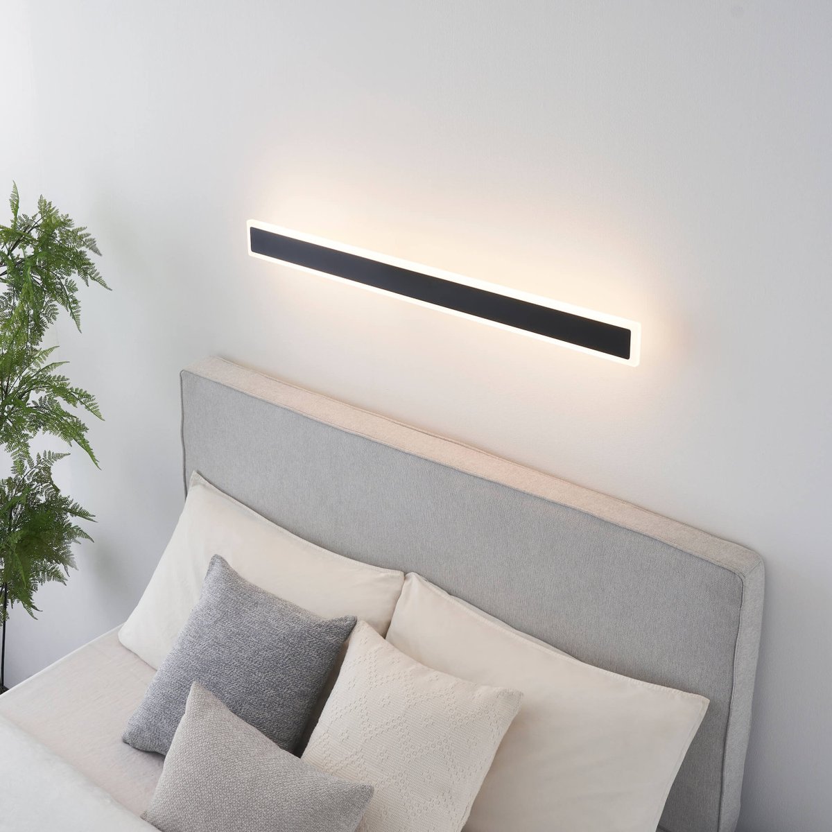Longue Applique en Aluminium avec IP54 - MATTEA noir, KOSILUM