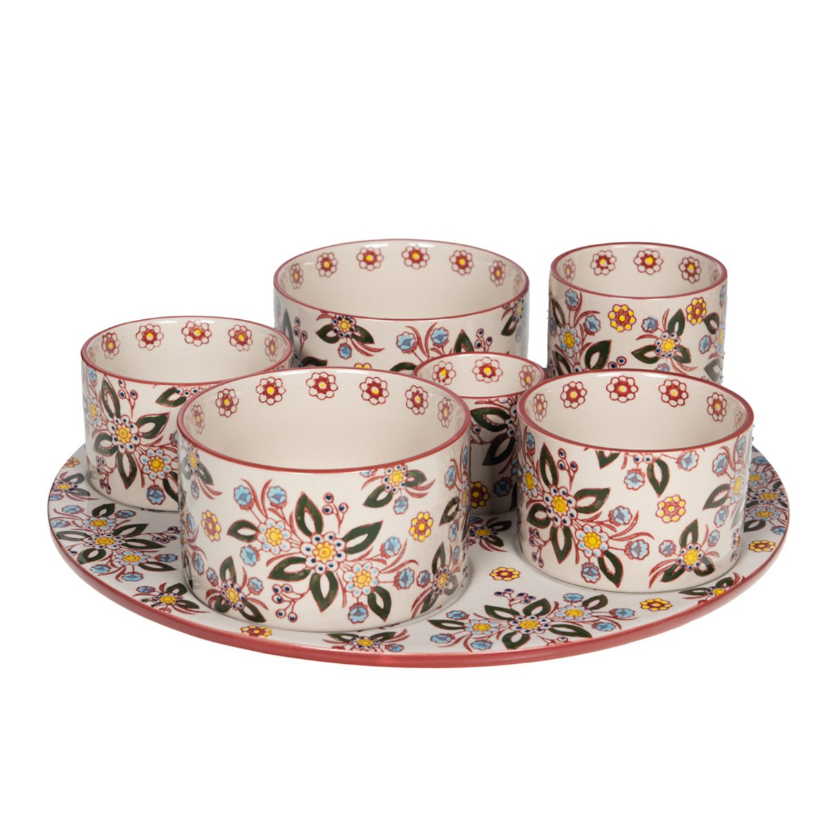 Service apéritif 6 pièces Siena 31 cm - SIENA multicolore, TABLE PASSION