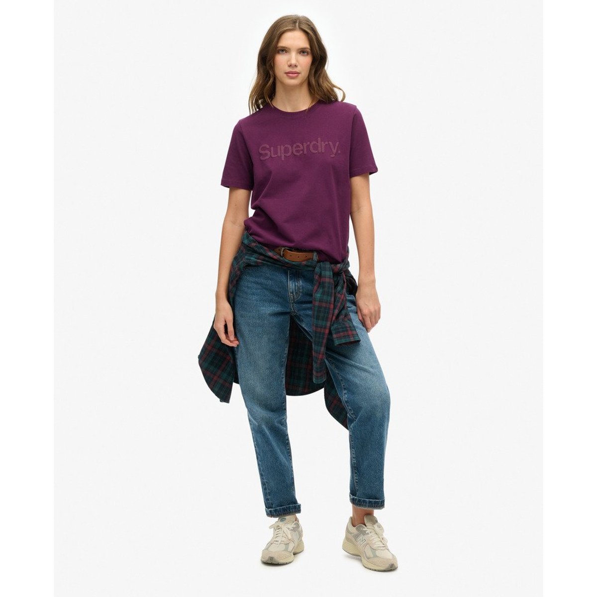 T-shirt Tonal Core violet aubergine, SUPERDRY