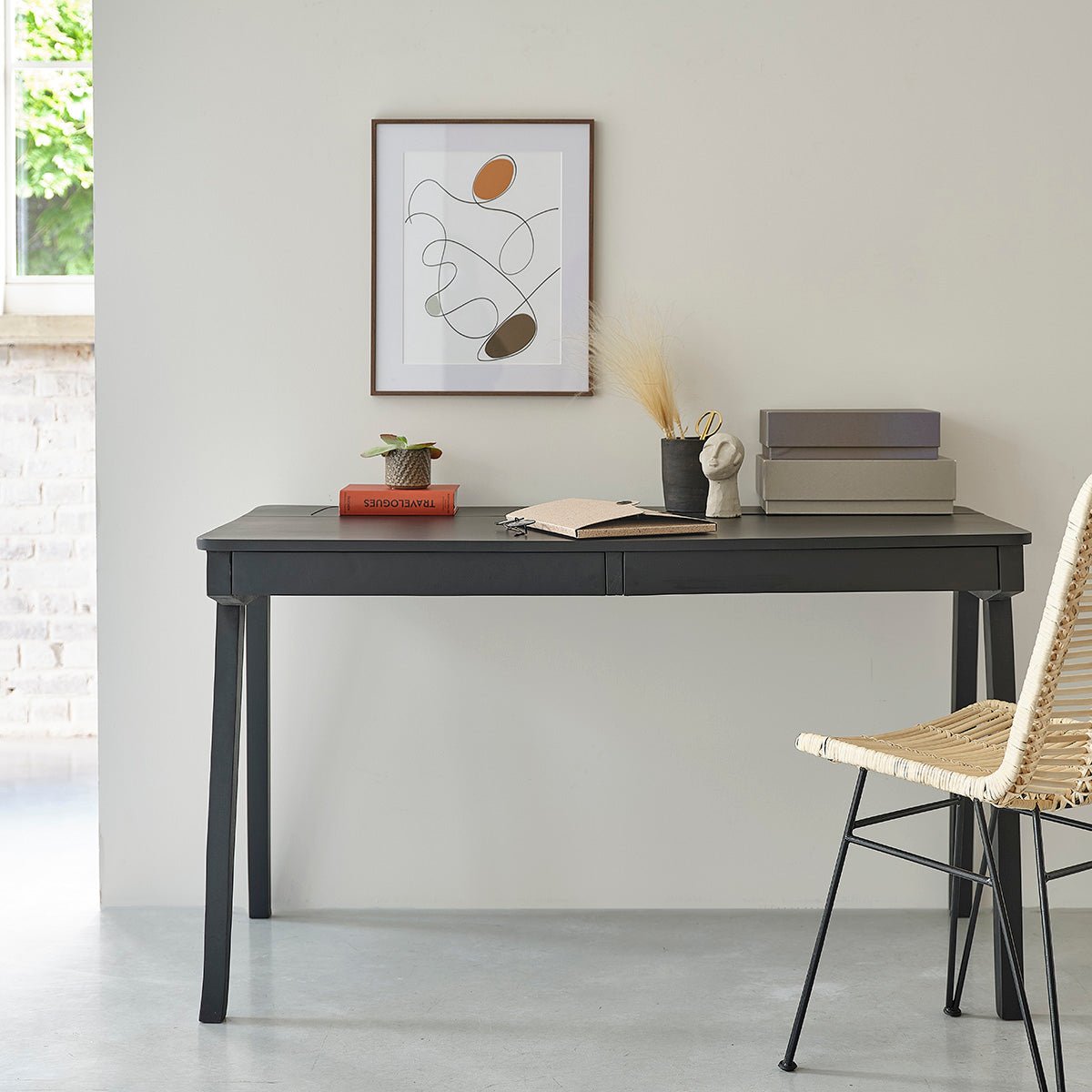 Chaise en rotin et métal BOHEMA naturel, BERAH GETAH