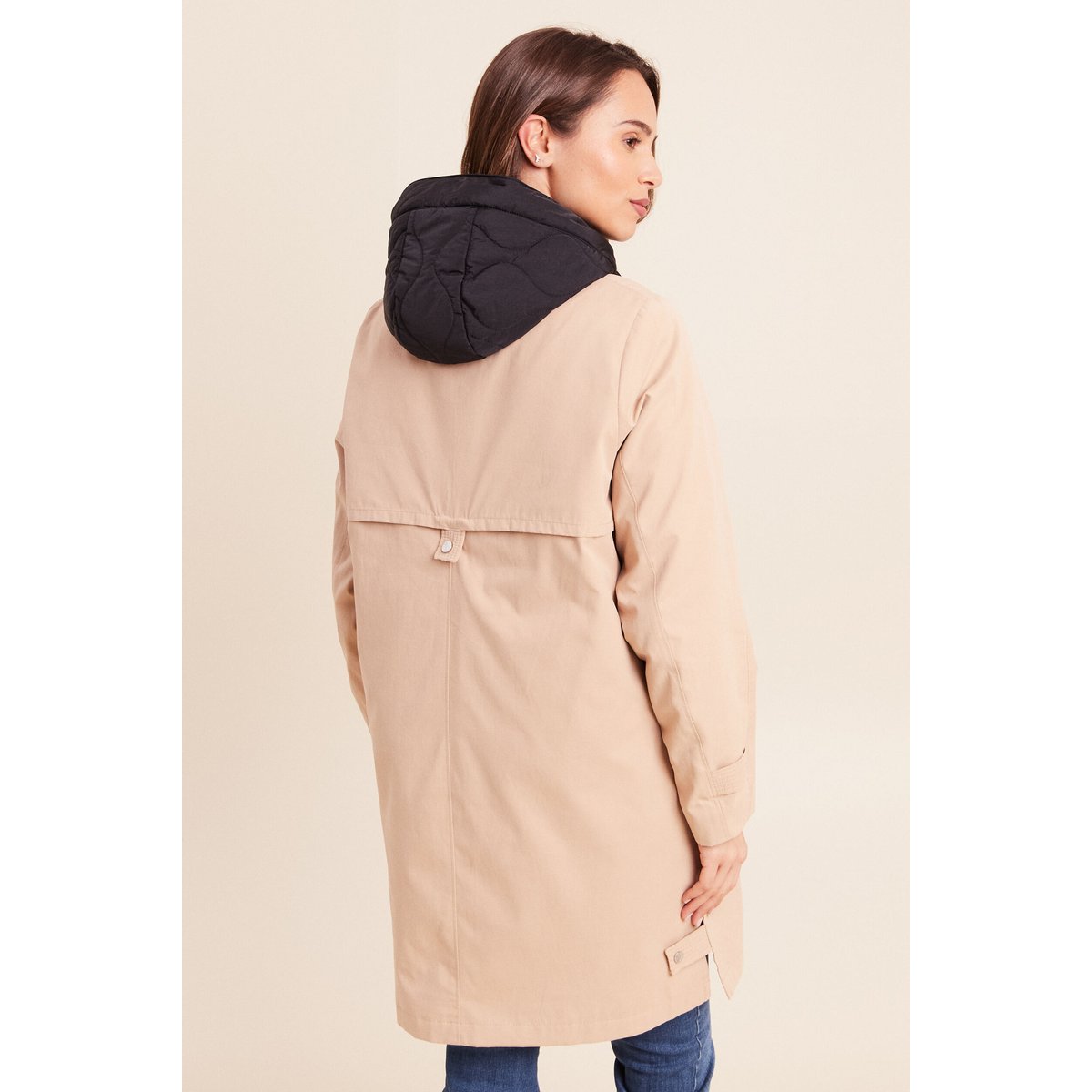 Trench doublé satiné beige, BREAL
