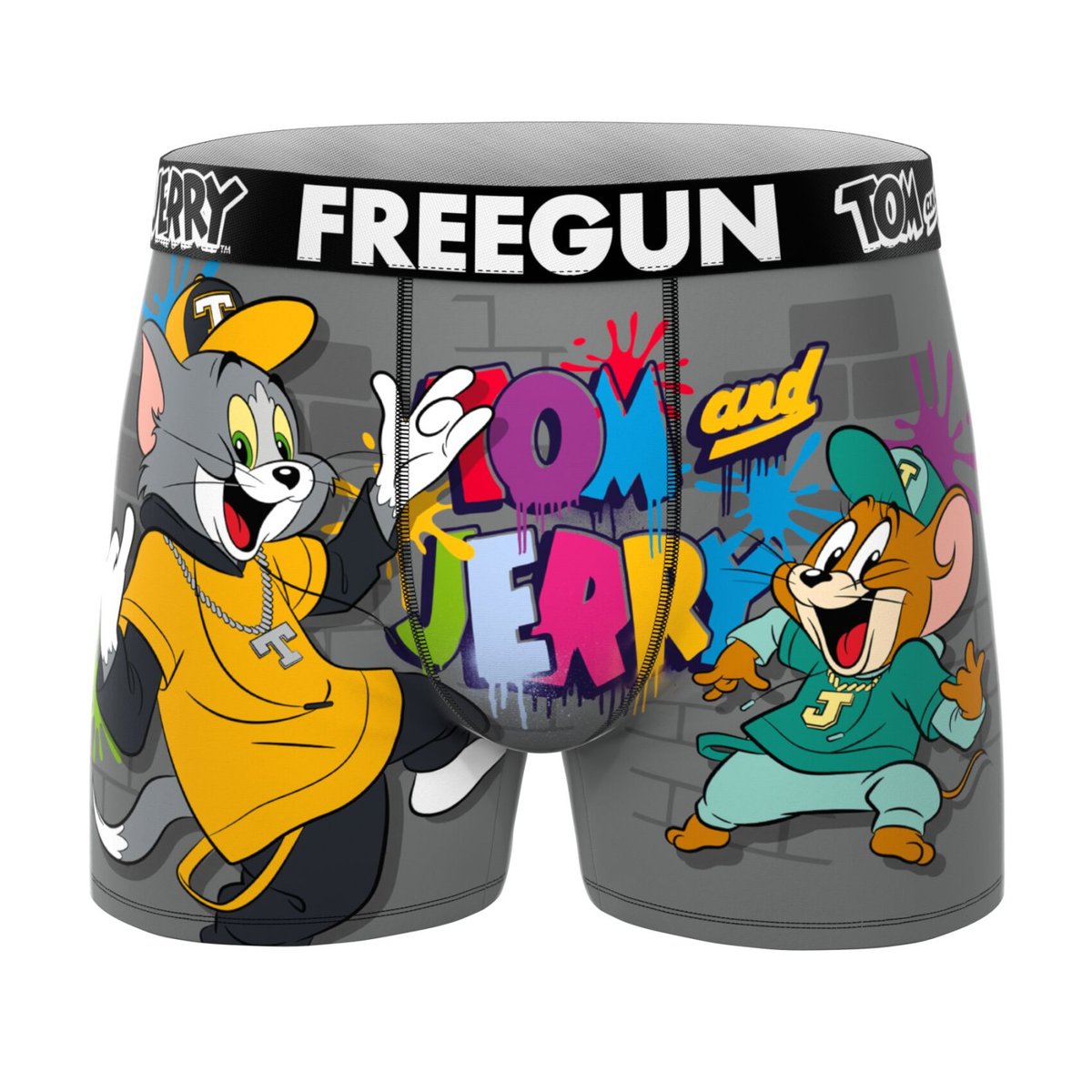 Lot De 3 Boxers Tom Et Jerry gris/noir/bleu foncé/rouge/marron/jaune/rose/bleu/vert, FREEGUN