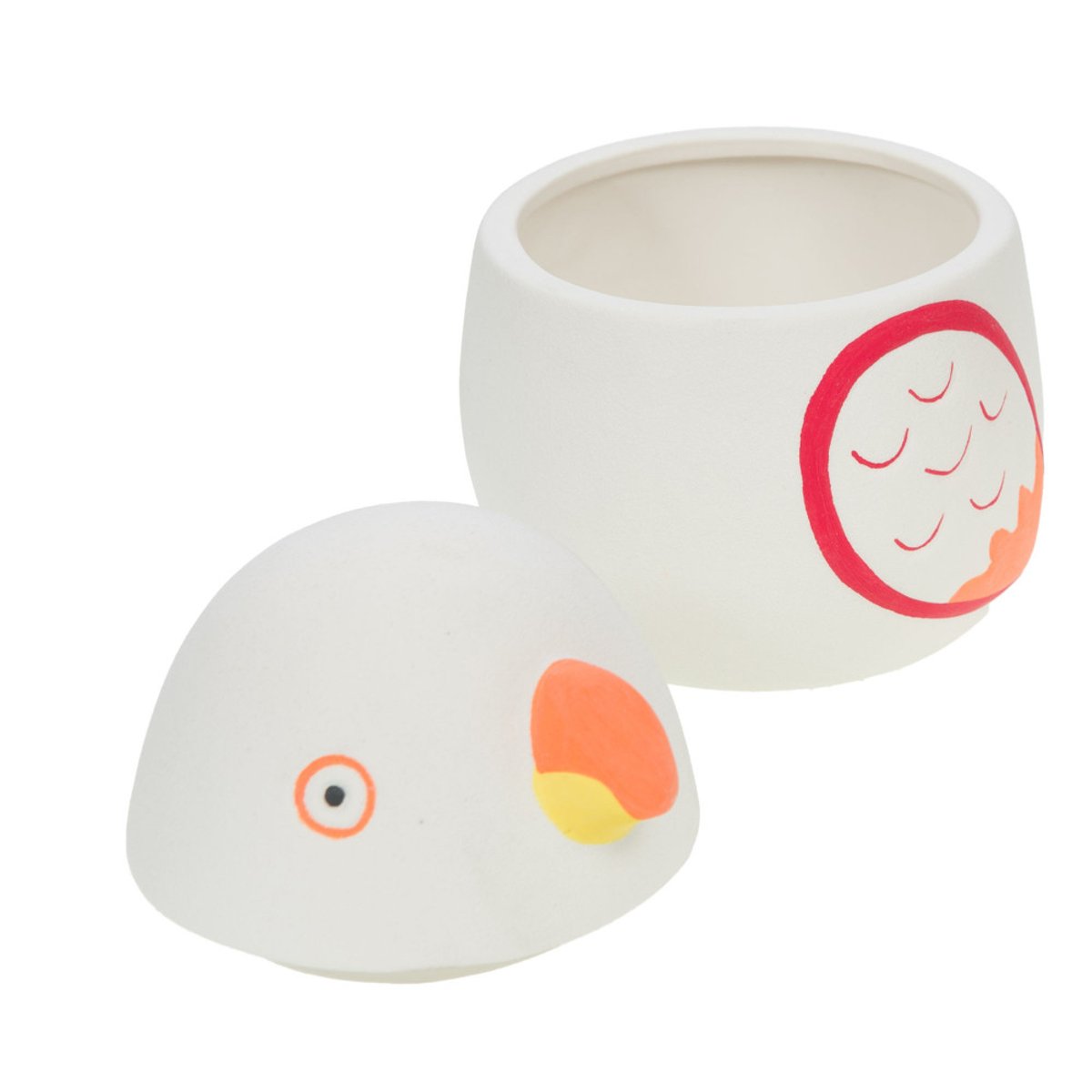 Boite oiseau orange crème / ivoire, AMADEUS