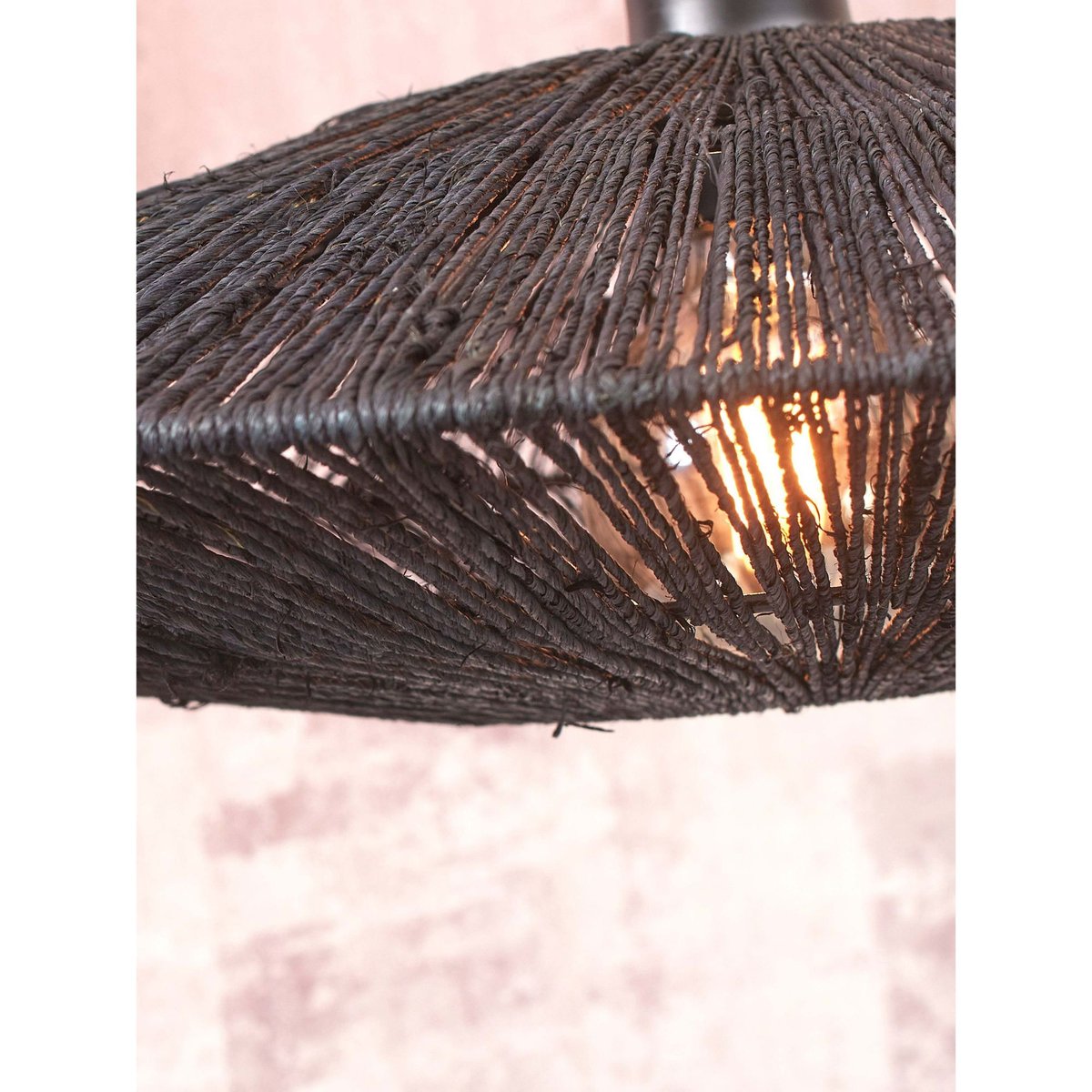 Plafonnier Jute IGUAZU noir, GOOD & MOJO