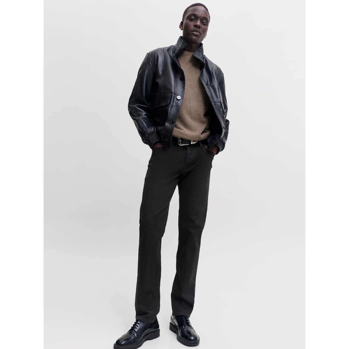 Jean Coupe Tapered black denim, JACK & JONES