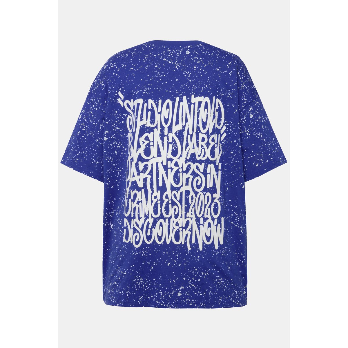 T-shirt oversized unisexe. Aspect moucheté bleu, STUDIO UNTOLD