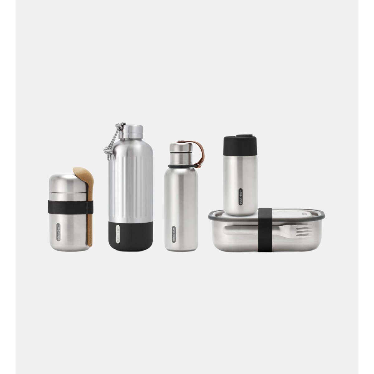 Gourde isotherme acier et noir, BLACK + BLUM