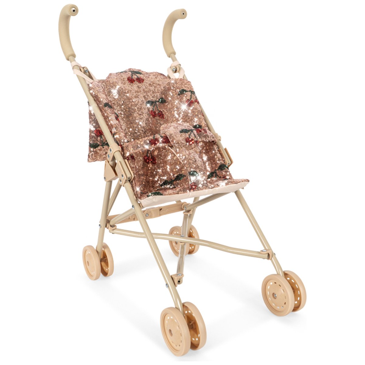 Poussette pour poupée doré, rouge, vert, KONGES SLOJD