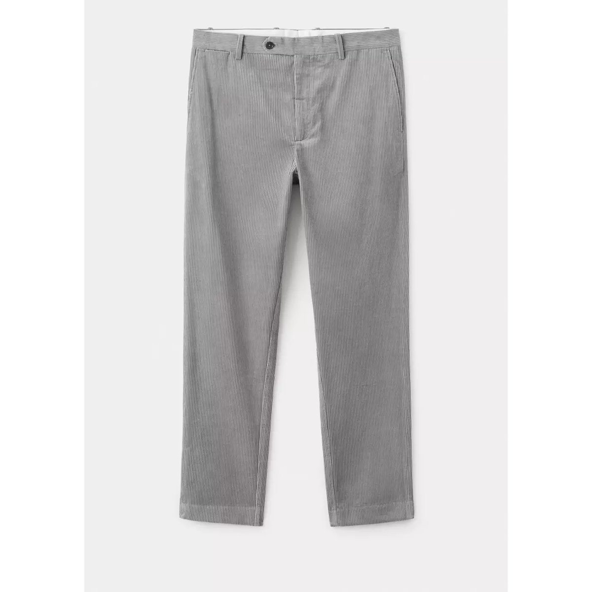 Pantalon velours côtelé regular-fit gris chiné clair, MANGO MAN