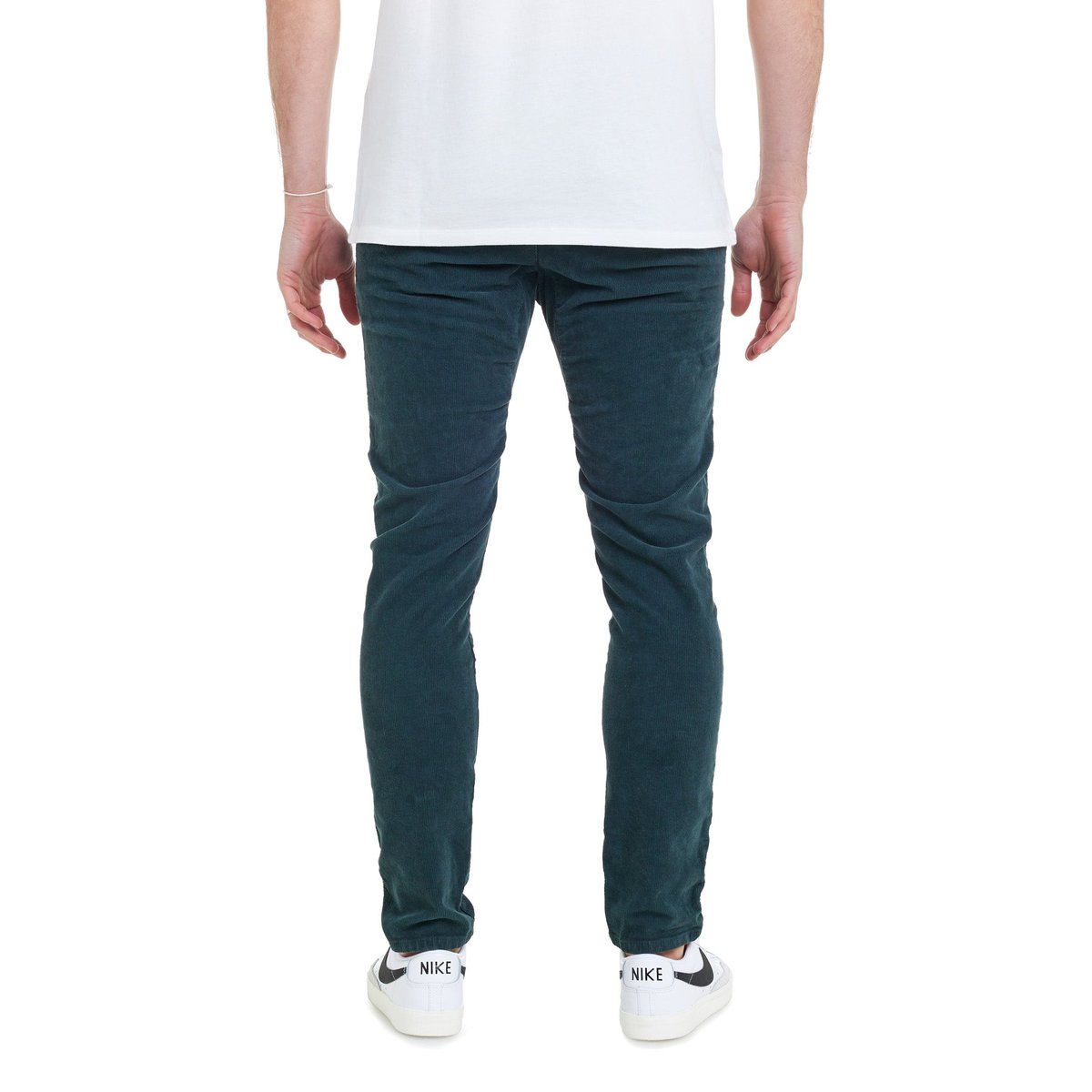 PANTALON CHINO VELOURS DEEPFOREST vert, PULLIN