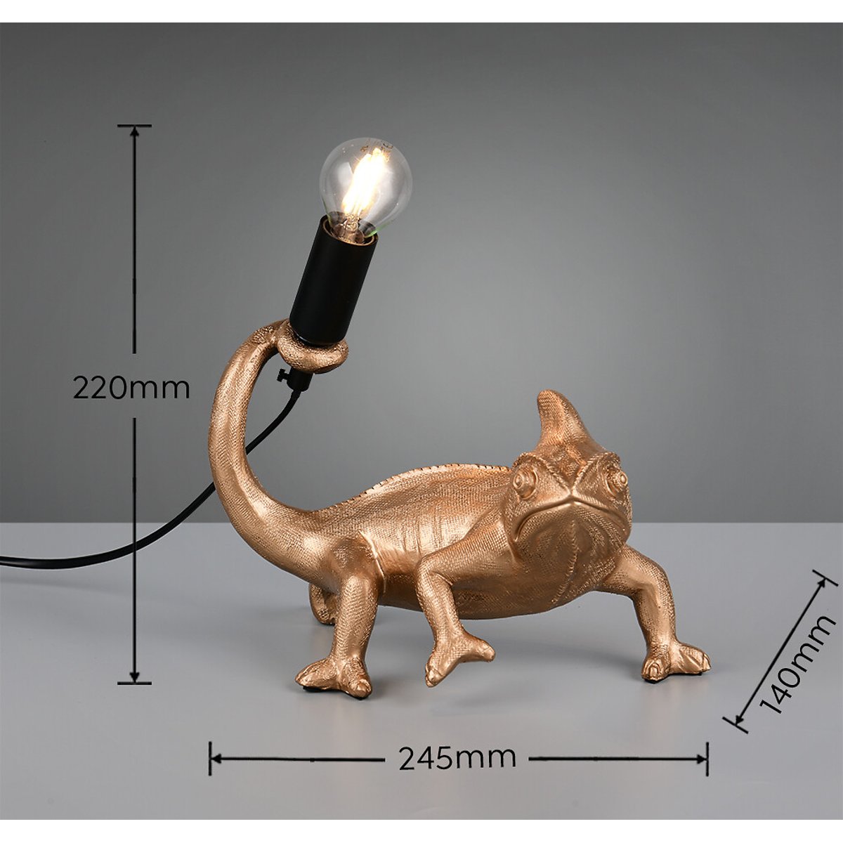 Candeeiro de Mesa Crawly, da Trio Lighting dourado, TRIO LIGHTING