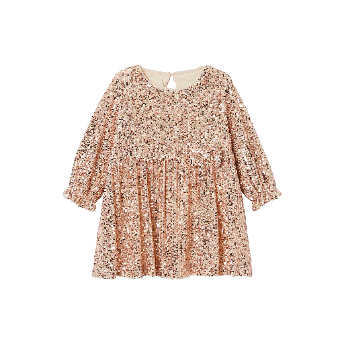 Robe bébé à sequins noël or, VERTBAUDET