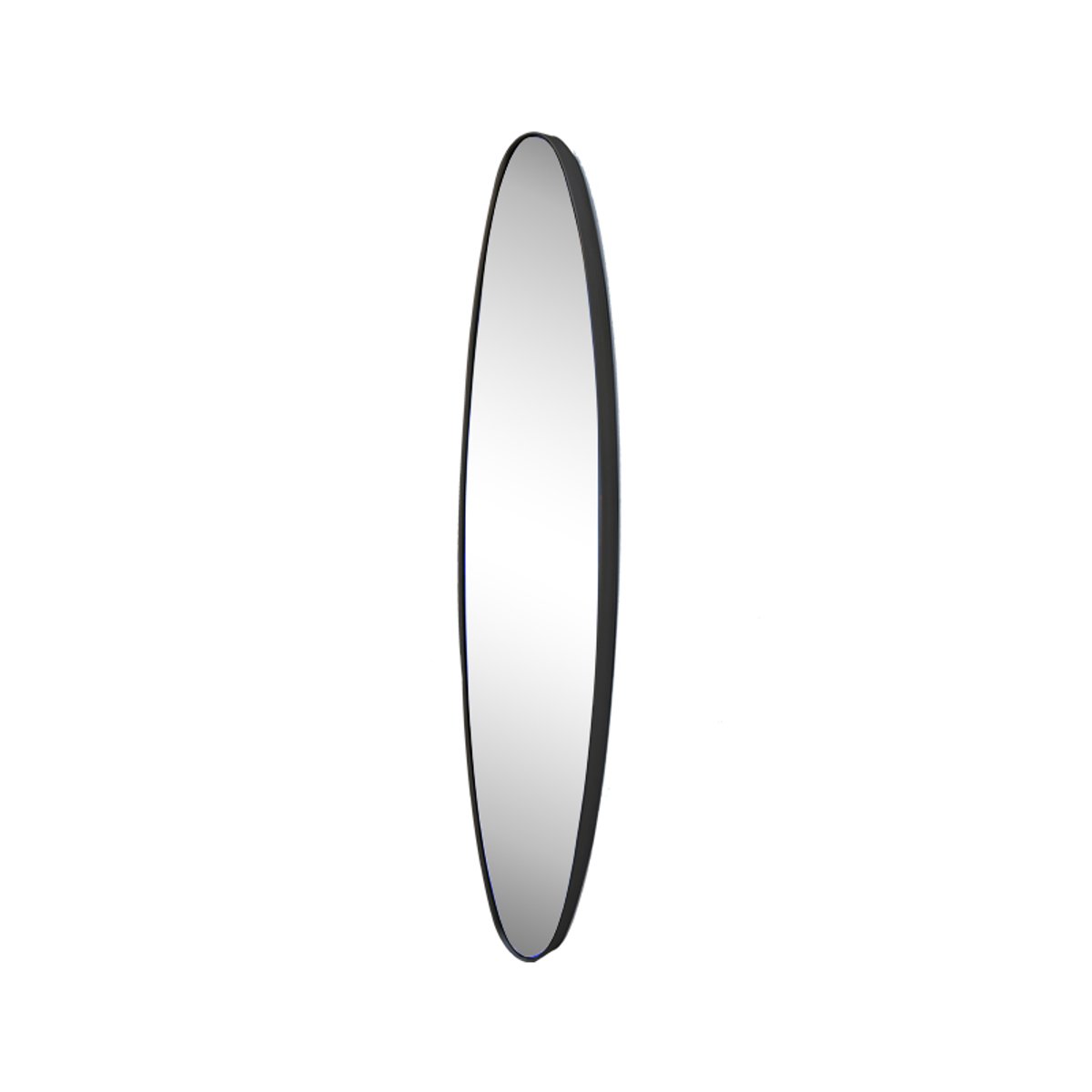 Miroir ovale aux bords fins 24x118cm noir, EMDE