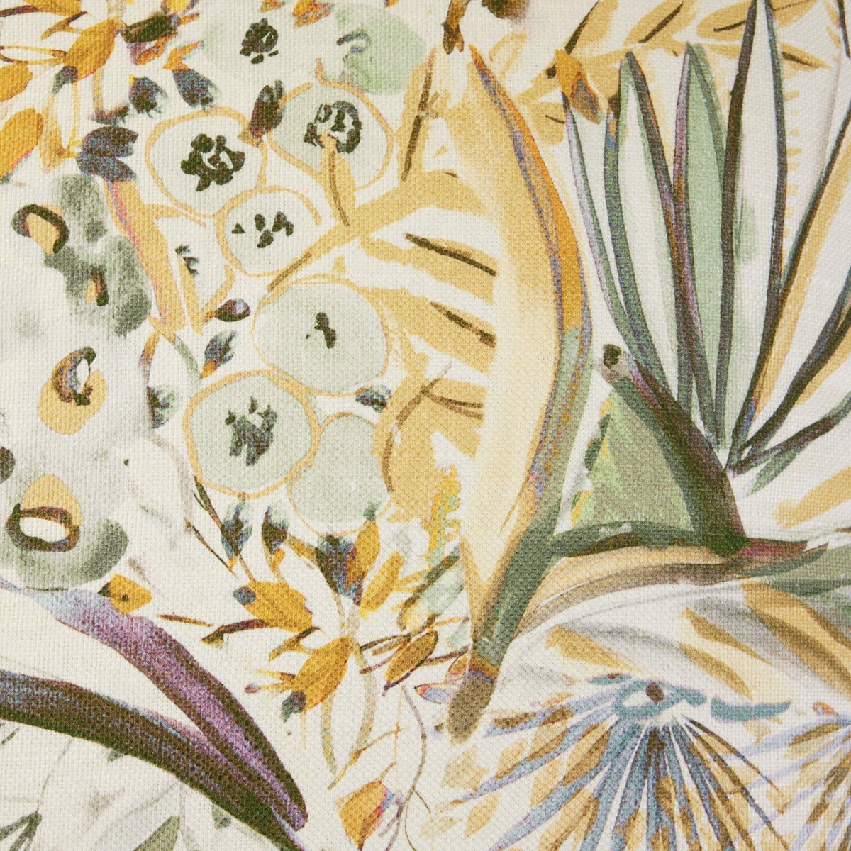 housse de coussin en Toile imprimée labellisé OEKO-TEX AQUARELA ivoire et pastel, MADURA