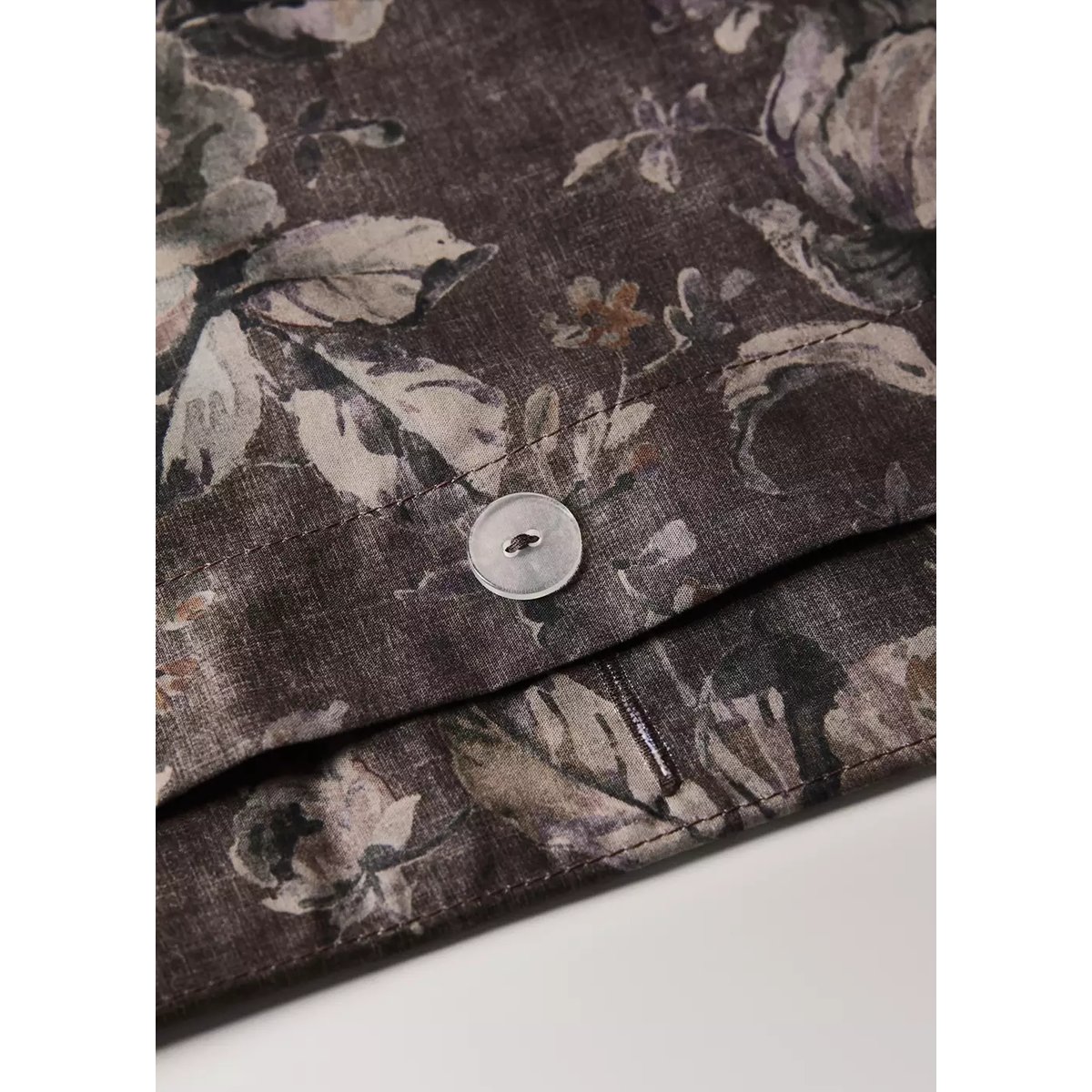 Housse de couette en percale de coton 100 % Lit 180/200 cm marron, MANGO HOME