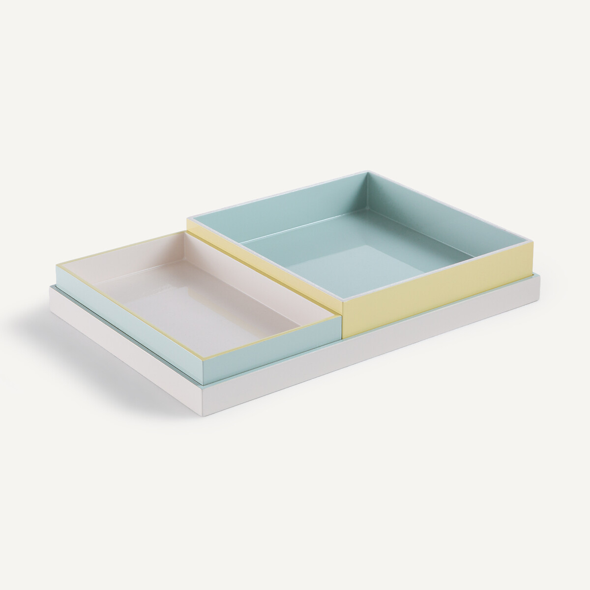 Lot de 3 plateaux laqués, GLOWI multicolore, AM.PM