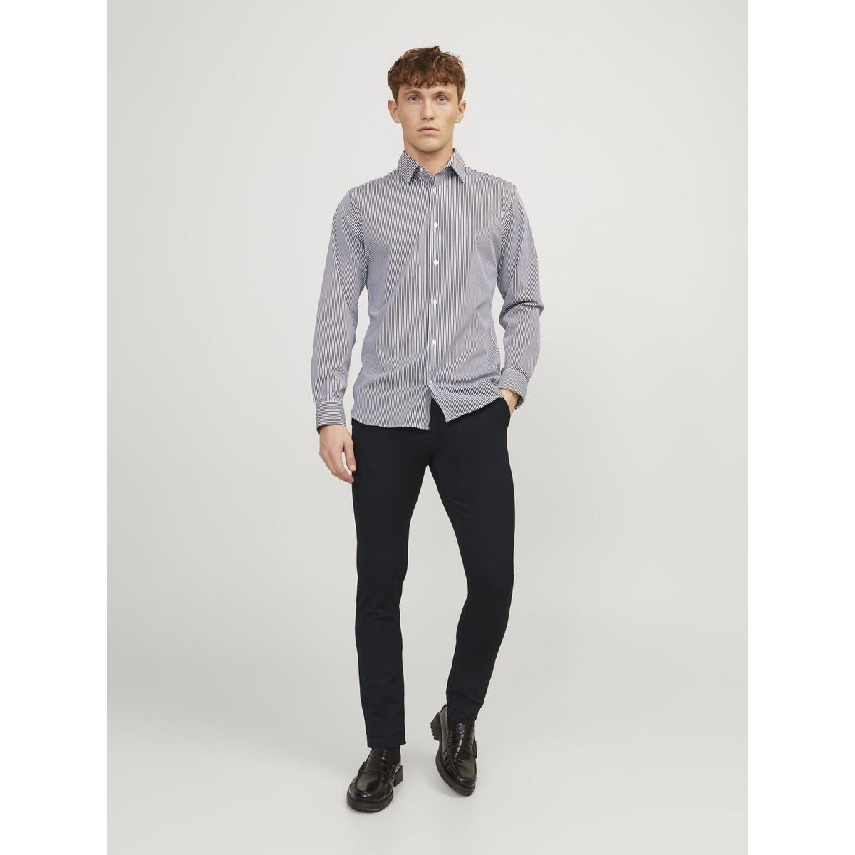 Chino slim Jpstmarco noire - black, JACK & JONES