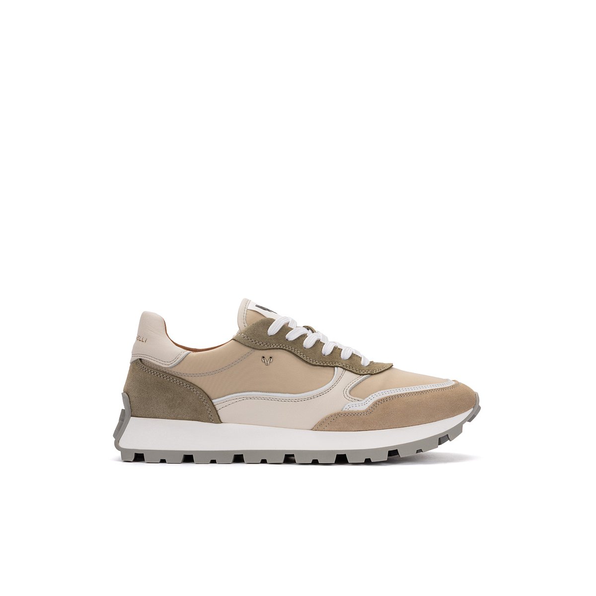 Baskets cuir Parkway olive, MARTINELLI