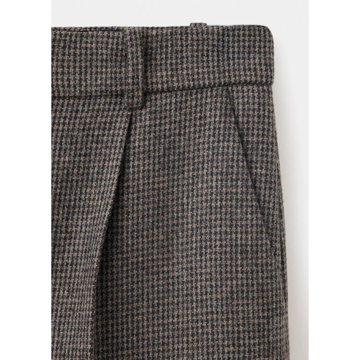 Bermuda straight fit pinces marron moyen, MANGO