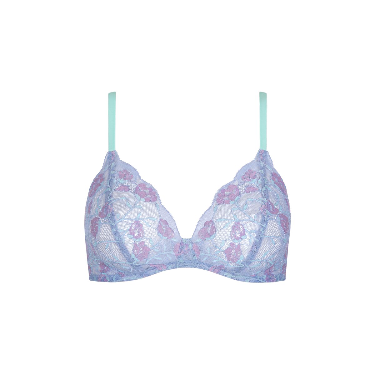 Soutien-gorge bralette sans armatures RAINBOW bleu, LISCA