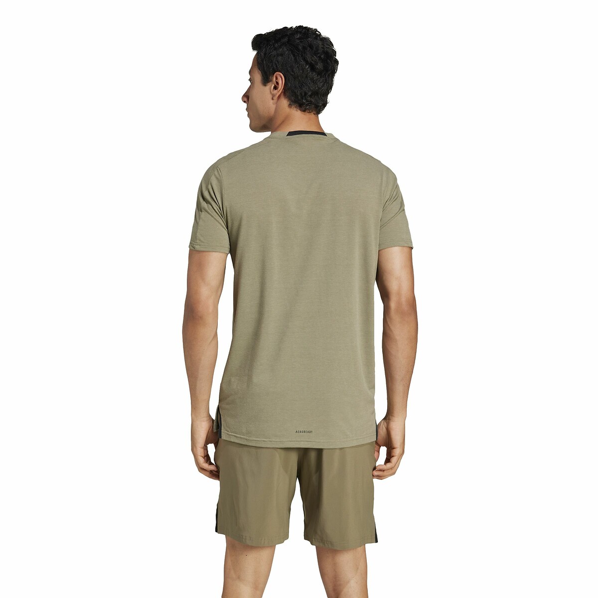 T-shirt da allenamento a maniche corte verde oliva, adidas Performance