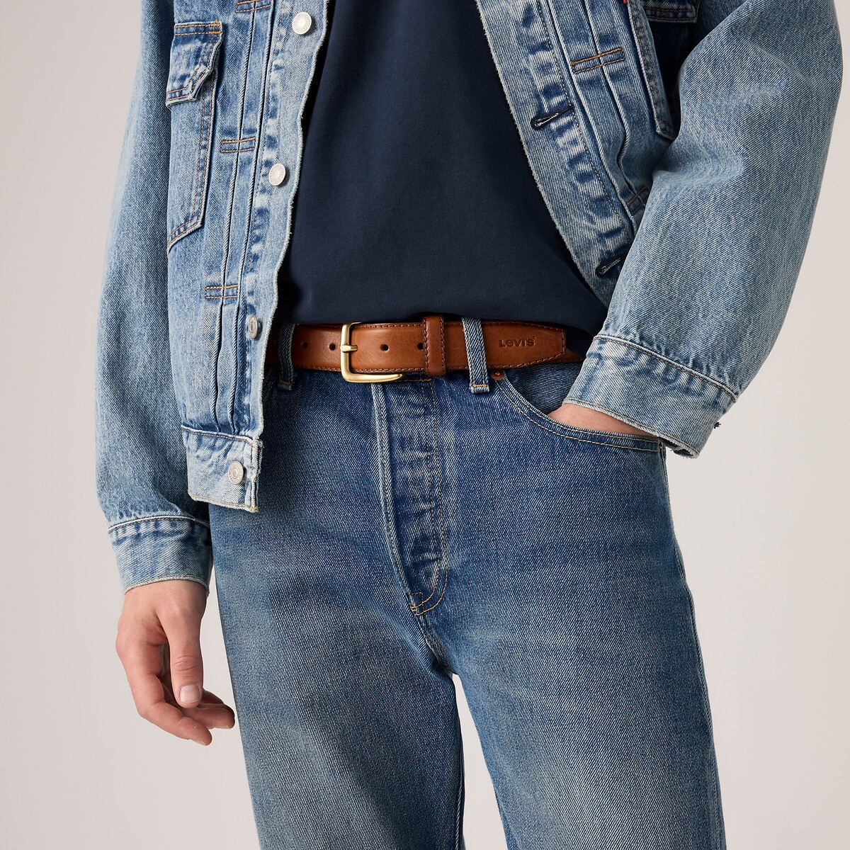 Cinto fino em pele FINN FEATHER castanho, LEVI'S