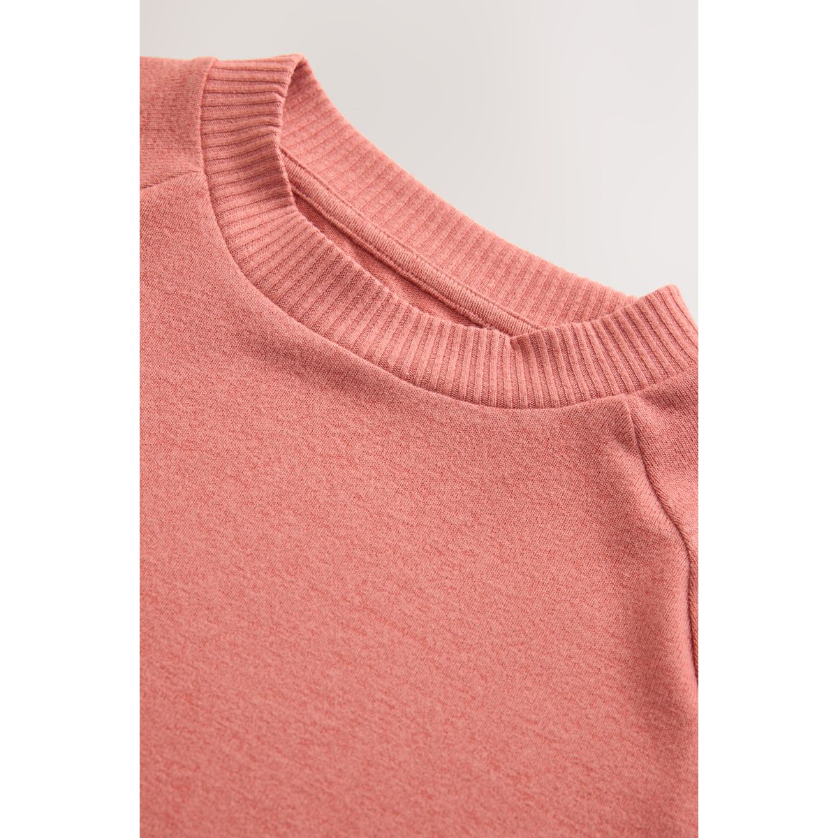 Pull droit ras du cou doux fard à joues rose, NEXT