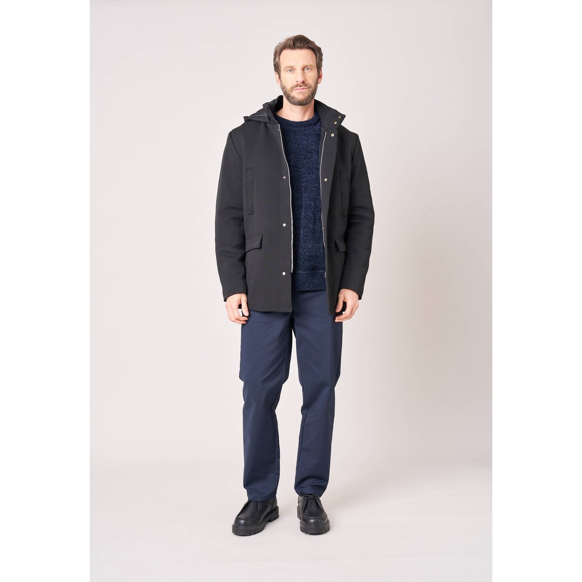 Manteau homme décontractée style city MONSTERA black, DEELUXE