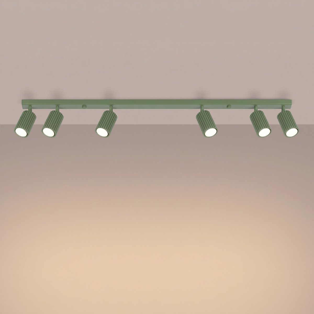 Plafonnier Aluminium Sauge GU10 6 Karbon sauge, EDEN