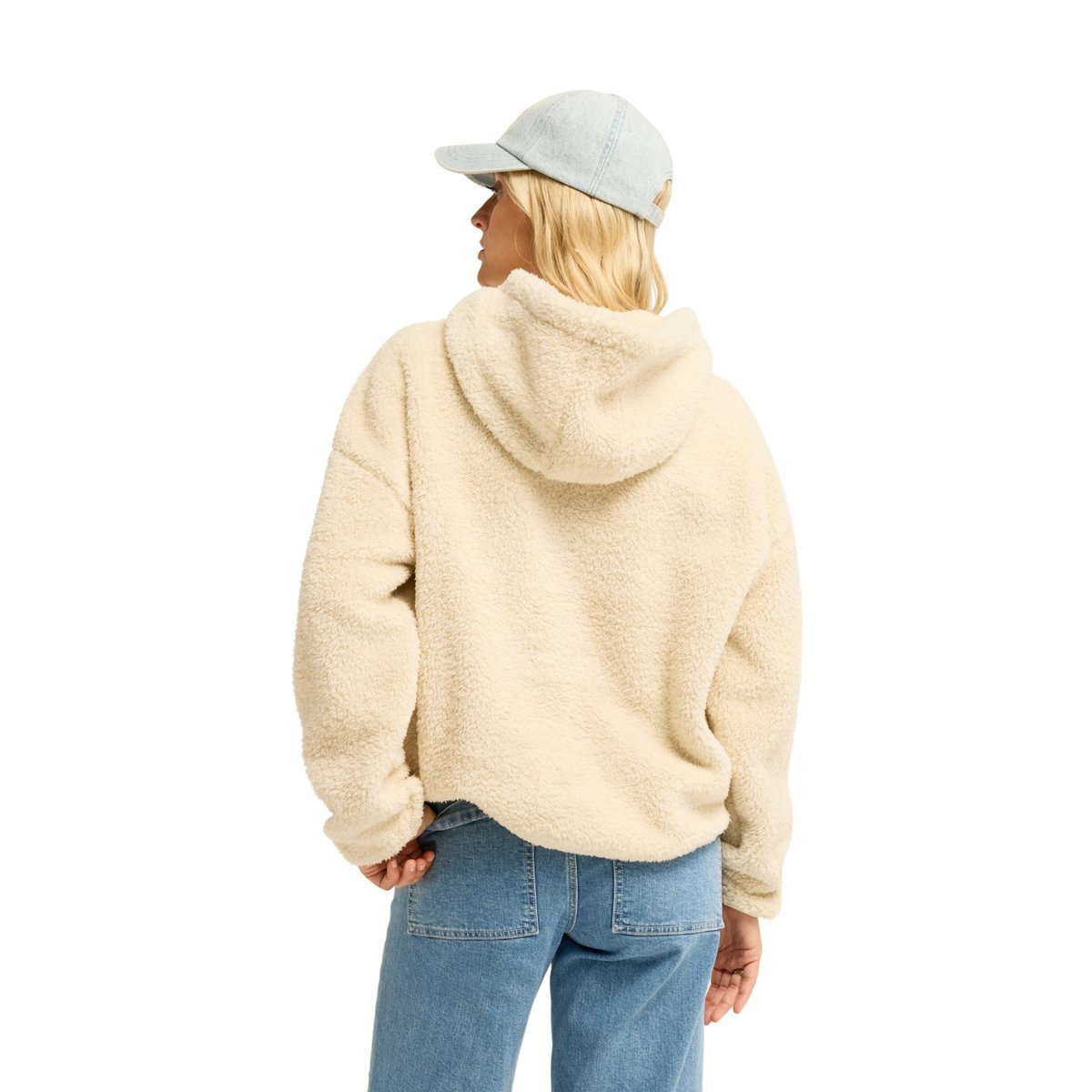 Polaire sherpa demi-zip READY TO GO blanc white cap, BILLABONG
