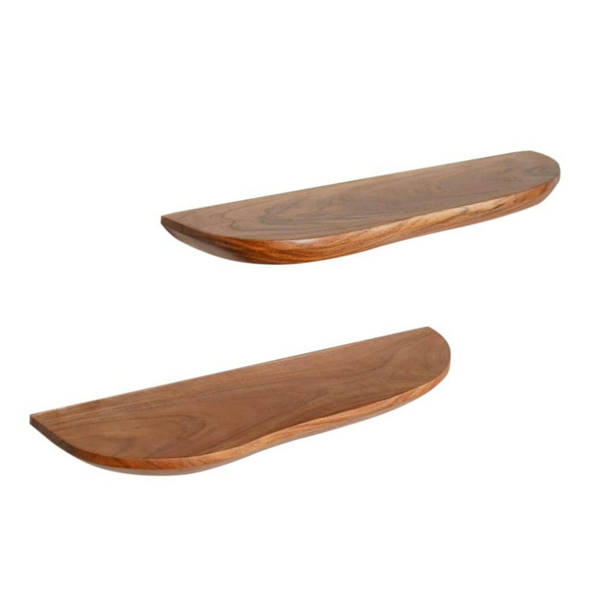 Etagère murale en bois à bords naturels (lot de 2) ARBOR bois naturel, PIER IMPORT