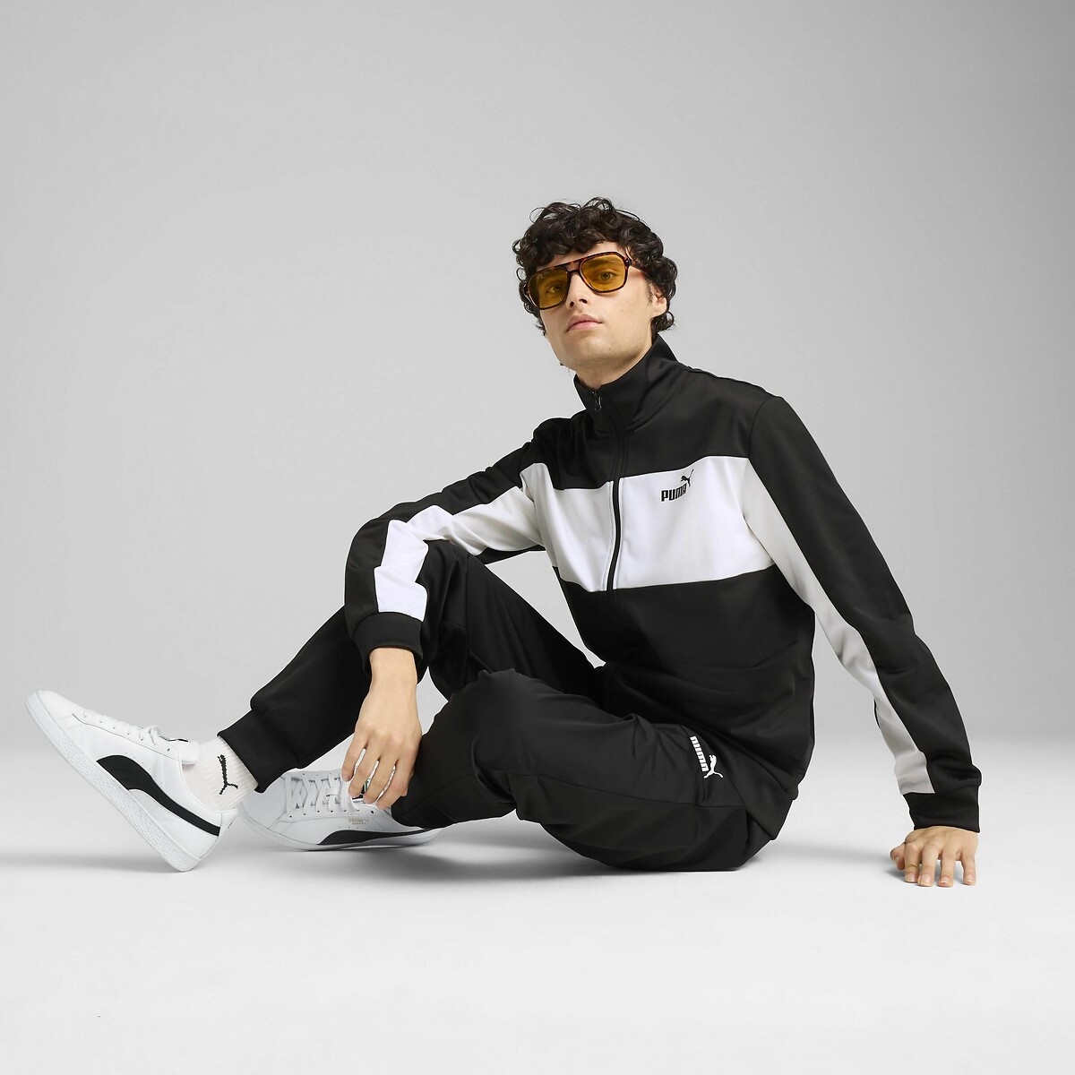 Ensemble de survêtement colorblock noir, PUMA