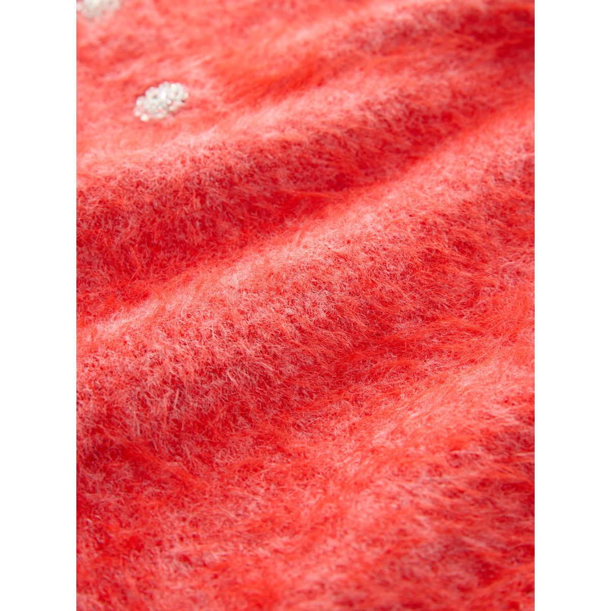 Pull polo en maille avec boutons bijoux rouge, NEXT