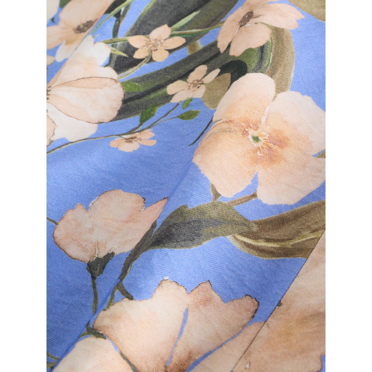 Robe longue droite trapèze sans manches imprimé floral bleu, NEXT