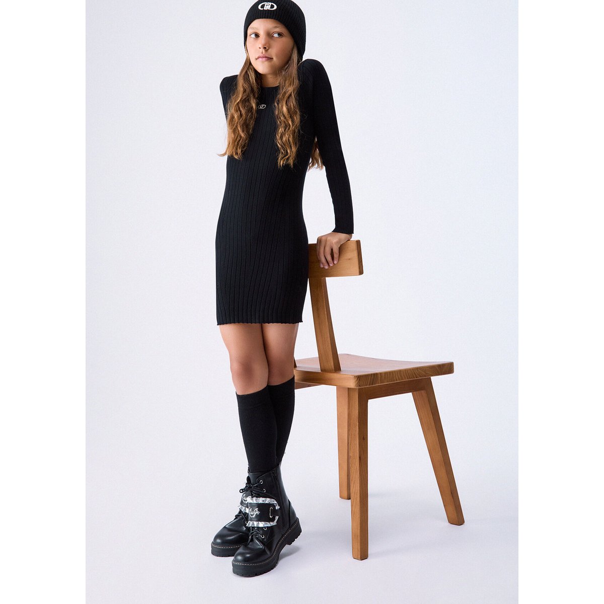 Robe courte en maille noir, LIU JO
