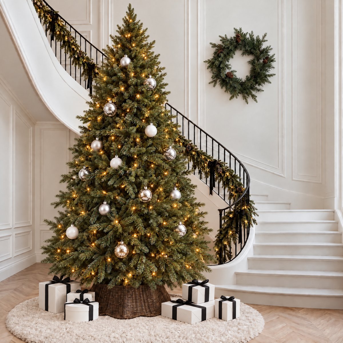 Sapin de noël à led décoratif artificiel H300 FLUFFY vert, SIA